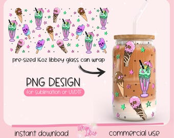 Summerween Cup Wrap Png, Summerween Vibes png, Summerween Libbey Glass Can Wrap Instant Download File, Spooky Libbey png, Halloween Wrap Png