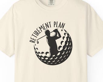 retirement plan golf gift, funny golf shirt, golfing shirt for men, funny golf shirt, golfing tshirt humor, golfing shirt golf gift for dad