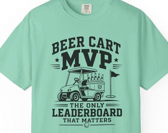 Beer cart mvp funny golf drinking shirt, golf shirt for men, funny golf shirt, golfing tshirt humor, golfing shirt golf gift for dad