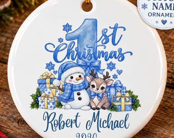 Personalized Baby Boy First Christmas Ornament, Custom Name baby Keepsake 2026, custom baby first christmas ornament 2026, baby ornament