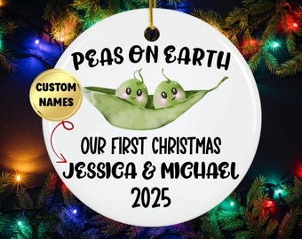 Twins first christmas ornament, custom christmas ornament, twins first christmas 2025, personalized christmas ornament 2025 for twins