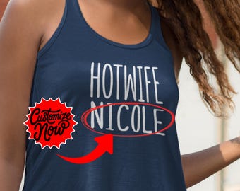 hotwife CUSTOM NAMEtank top,custom swinger tank top, hotwife tank top, hotwife cuckhold vixen, upside down pineapple tank