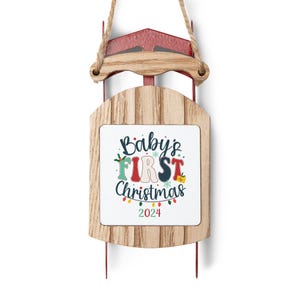 Sled Ornaments, baby first christmas sled ornament, Christmas sled ornament, custom sled ornament, personalized sled ornament