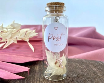 Will you be my maid of honor / Ask maid of honor / Gift / Message in a bottle / Dried flowers