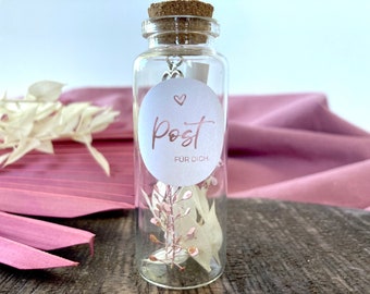 Ask godmother, do you want to be my godmother, gift godmother, dried flowers, message in a bottle