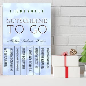 Gutschein Karte für Partner Geschenk Jahrestag Hochzeitstag Geburtstag Geburtstagskarte Liebeskarte