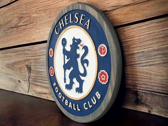 Chelsea FC Gartenschild Aus Metall – Rustikales Design, 40,6 X 17,8 Cm, Mit Aufhängekette