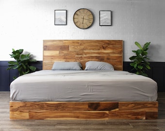 Foothills Bed Frame - Modern Rustic Style - Horizontal - Handmade