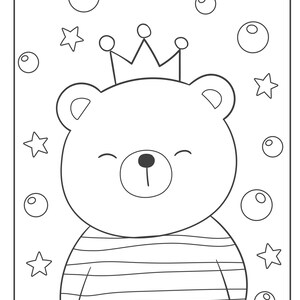 Cute Bear Coloring Pages/pdf File/for Kids/ 21 Pages - Etsy