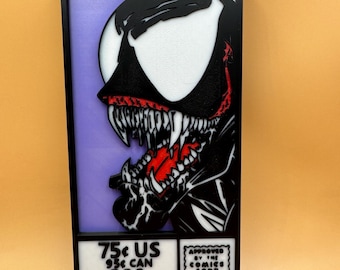 Venomous Antihero Comic Corner Box, 3D Printed Comic Book Cover Display, Shelf and Wall Corner Decor, Geek Room Gift