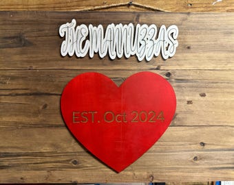 Custom Wedding Gift, Custom Sign WITH CUSTOM CARD, Wedding & Eternal Love Sign, Space To Add Family Names And Photos, Simple Thoughtful Gift