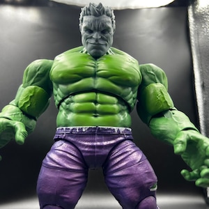Escultura de cabeza personalizada inspirada en Green Giant, escultura de cabeza de figura de acción, accesorios para figuras de acción a escala 1/12 y 1/10, cabeza de monstruo verde impresa en 3D