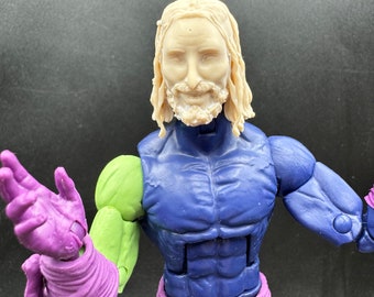 Jesus Christ Custom Head Sculpt, 1/10 or 1/12 Action Figure Head Sculpt, Custom Action Figure Accessory, 3D Sculpted, Handmade, Custom Toy