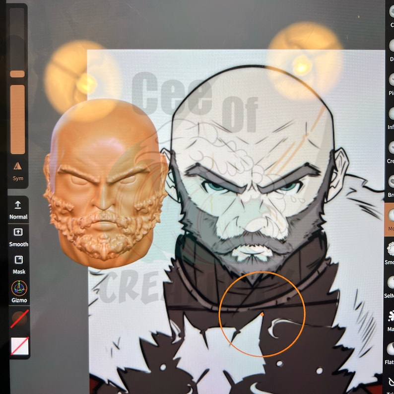 Custom Action Figure Head Sculpt of You, Custom Figure Head From Your Photo, 3D Modeled Resin Print, 1/12 1/10 1/6 Scale image 1