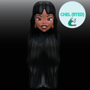 Chel, RTED Custom Head Sculpt, 1/10 or 1/12 Action Figure Head Sculpt, Custom Action Figure Accessory, 3D Sculpted, Handmade, Custom Toy