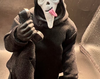Custom Ghost Fun Inspired Head Sculpt, with FREE PHONE, Funny, Horror, Parody, Scary Movie, Wasup, Action Figure, 1/10 Scale, Custom