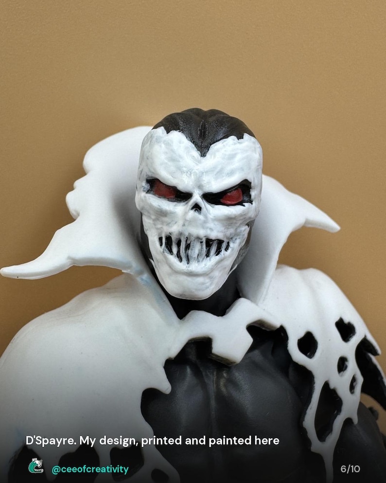 Custom Action Figure Head Sculpt of You, Custom Figure Head From Your Photo, 3D Modeled Resin Print, 1/12 1/10 1/6 Scale image 9