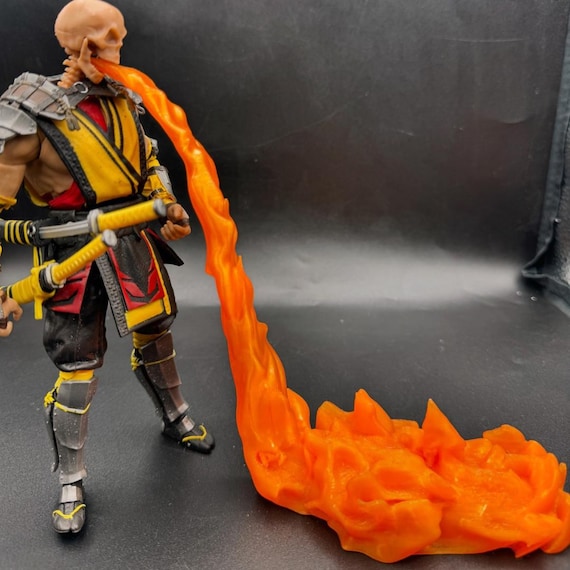 Custom 3d-printed Shooting Flames Accessory 1/12 and 1/10 Scale