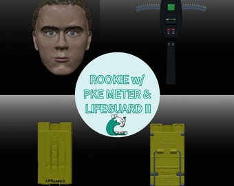Rookie Ghost Fighter, Custom Figure Kit, 1/10 or 1/12 Action Figure Head Sculpt, Action Figure Accessory, 3D Sculpted, Handmade, Custom Toy