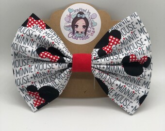 Disney inspired Minnie Mouse  Hair Bow