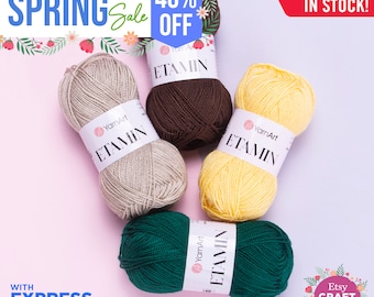 YARNART ETAMIN - Embroidery Yarn, Embroidery Thread, Crocheting Yarn, Needlepoint Thread, Cross Stitch, 100% Acrylic, 1.06 Oz, 196 Yds
