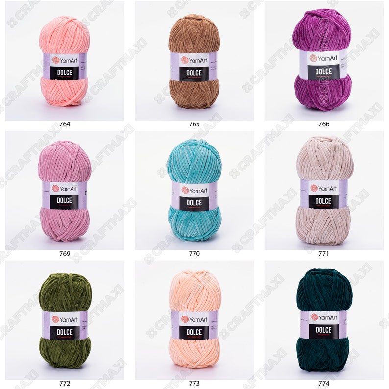 YARNART DOLCE Velvet Knitting Yarn Baby Yarn Amigurumi Etsy
