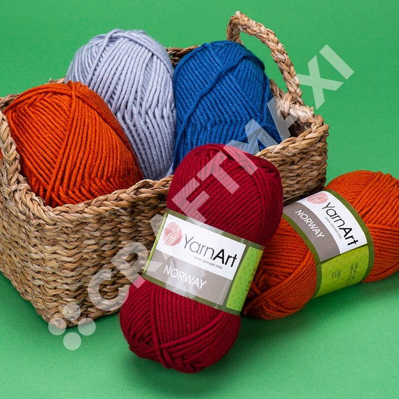 YARNART NORWAY Knitting Yarn, 100% Acrylic, Seasonal Yarn, Soft