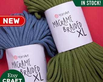YarnArt マクラメ編み XL: ジャンボコットンアクセサリーロープデコレーションクラフトコード編みかぎ針編み糸