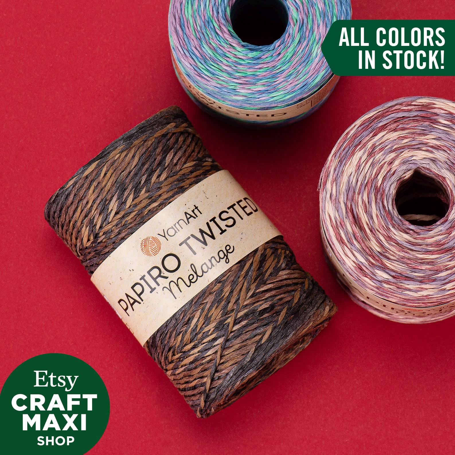 トップス MEIAS PAPER YARN MESH PO / ORPO Yarnart Papiro Twisted Melange: 100% Raffia Paper Yarn Craft