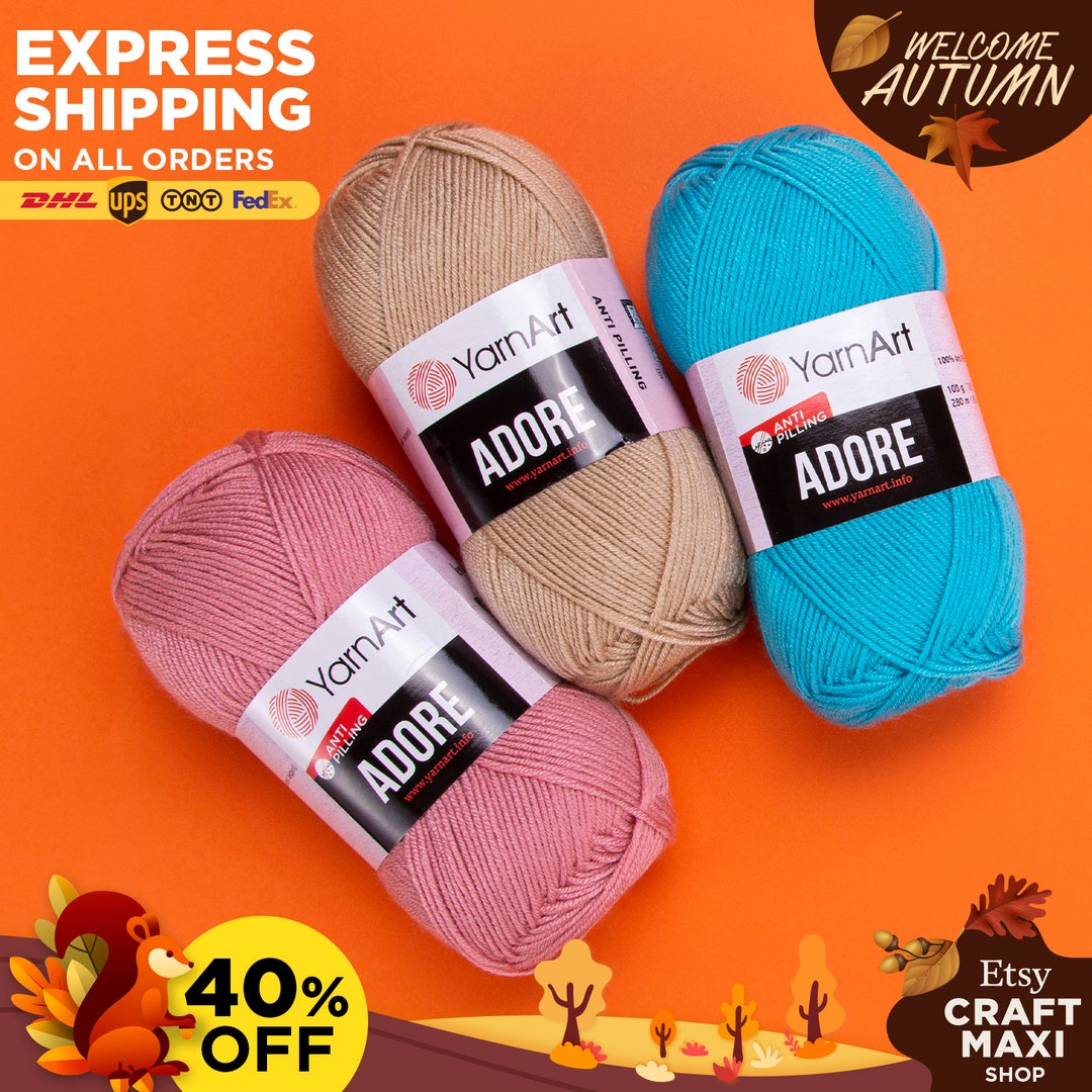 YARNART ADORE Antipilling Knitting Yarn Baby Yarn Etsy