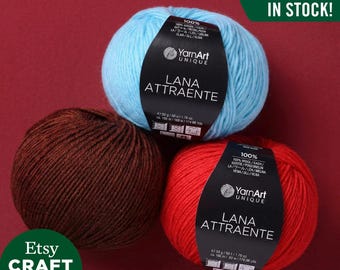 YarnArt Lana Attraente: 100%ウール編み物・かぎ針編み用ソフトでユニークな冬物衣料
