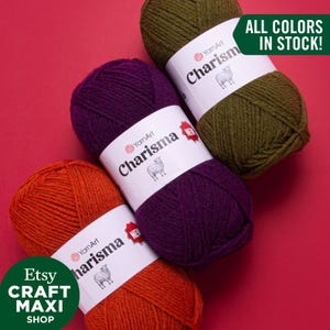 YARNART CHARISMA - Filato per maglieria, 75% lana, acrilico, filato di lana, filato per cardigan, filato per maglione, filato invernale, misto lana, 3,52 oz, 218,72 iarde