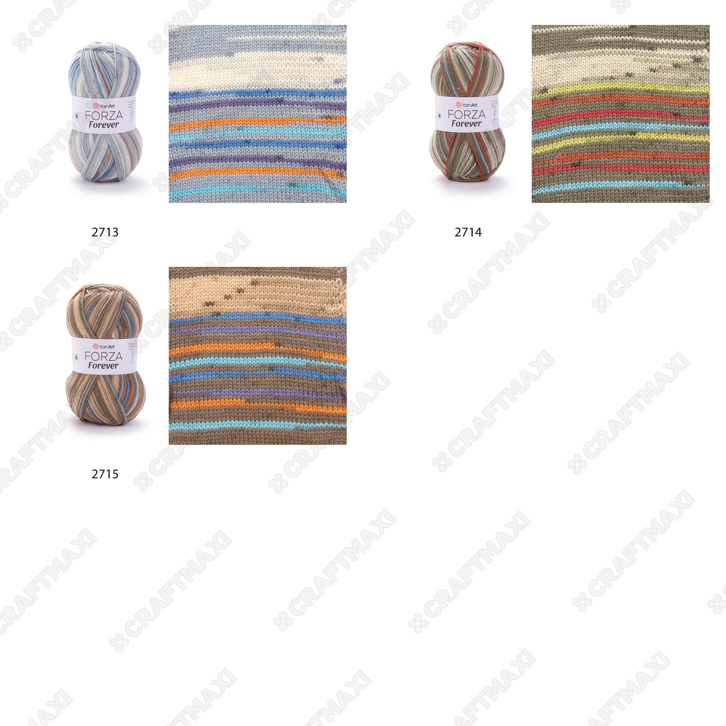Y.A.R.N. サーマル　値下げ可 Yarnart Forza Forever: Selfpatterned Multicolor Socks Yarn