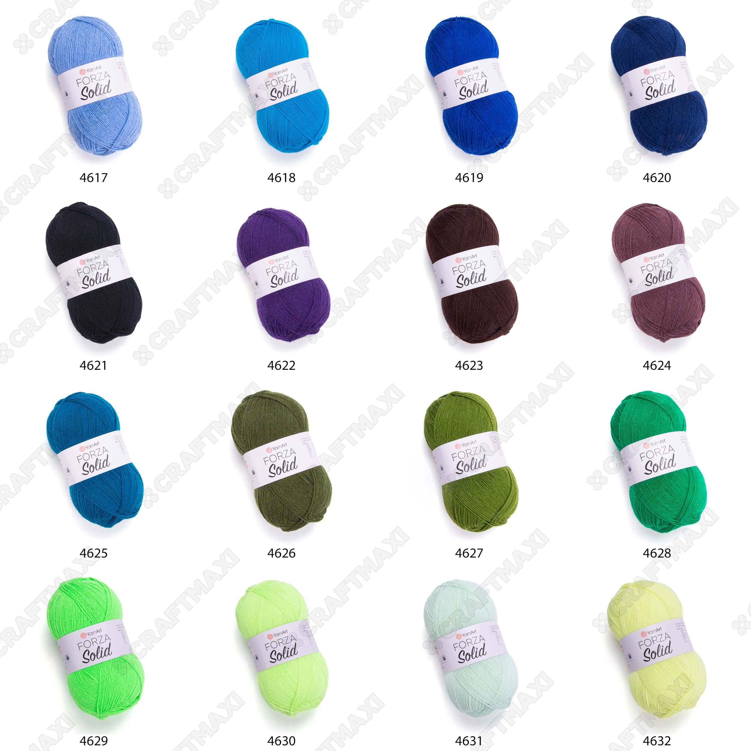 Yarnart Forza Solid: Socks Yarn Super Fine Thread Knitting