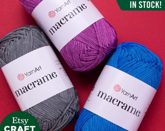 YarnArt Makramee: Dünnes Polyester Accessoire Seil Hausdekoration Basteldraht Häkelarbeit Webgarn