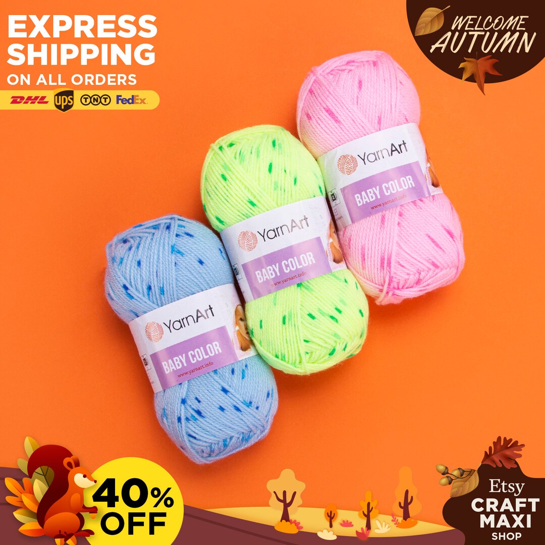 YARNART BABY COLOR Knitting Yarn Soft Baby Yarn Seasonal Etsy