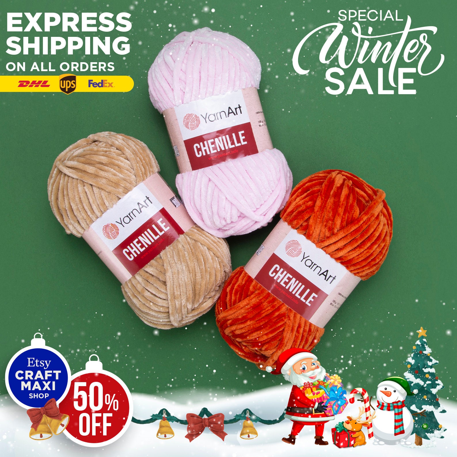Chunky Chenille Yarn - 3 Pack Fluffy Thick Chenille Yarn for Crocheting  Blankets, Jumbo Chunky Yarn for Hand Knitting DIY Crafts and Projects in  Milk Tea - Super Soft, Total 78 Yards