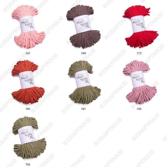 Yarnart Macrame Braided XL: Jumbo Cotton Accessory Rope Decoration