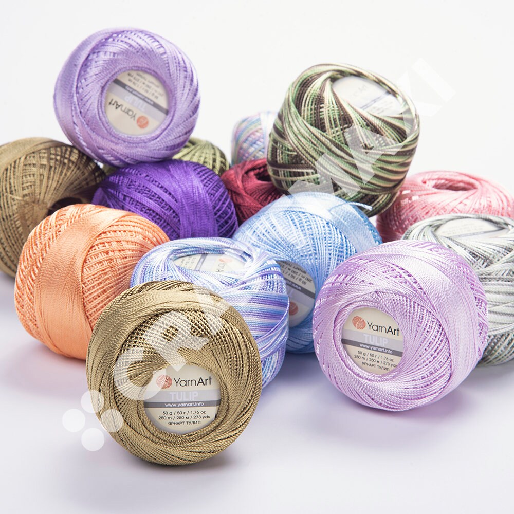 Yarnart Tulip: 100% Microfiber Sparkly Shiny Superfine