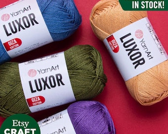 YarnArt Luxor: 100% Mercerized Giza Cotton Soft Amigurumi Baby Yarn Knitting Crocheting Summer Garments