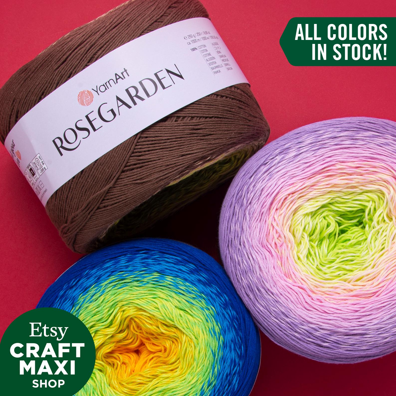 Fil à Tricoter Rosegarden YarnArt - Pelote 250g En Coton, Neuf