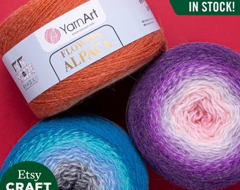 Yarnart Flowers Alpaca: Wool Blend Multicolor Soft Cake Yarn