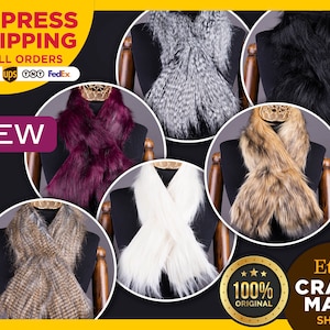 Faux Fur Shawl: Micropolyester Microacrylic Scarf