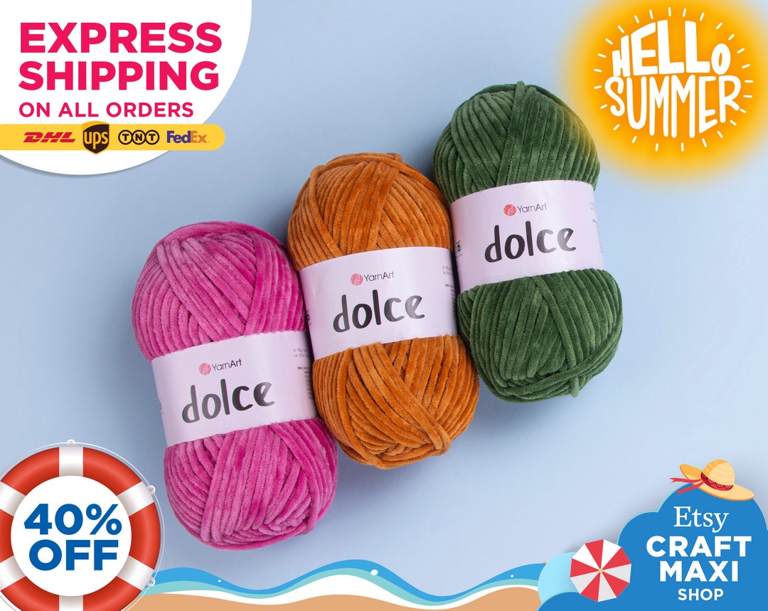 YARNART DOLCE Velvet Knitting Yarn Baby Yarn Amigurumi Etsy