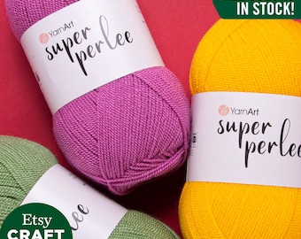 YarnArt Super Perlee: Soft Baby Yarn Knitting Crocheting Seasonal Garments 100% Acrylic