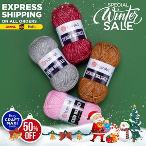 Cotton Yarn Cakes ELECTRIC RED, Yarn for Crocheting, Bright Melange Yarn,  Red Multistrand Yarn, Fancy Novelty Yarns. 