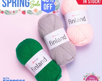 YARNART FINLAND - Knitting Yarn, 100% Acrylic, Seasonal Yarn, Soft Yarn, Crocheting Yarn, Blanket Yarn, Light Yarn, 3.52 Oz, 218.72 Yds