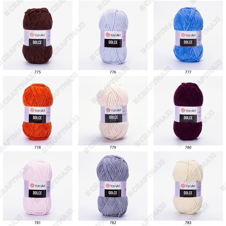 YARNART DOLCE Velvet Knitting Yarn Baby Yarn Amigurumi Etsy
