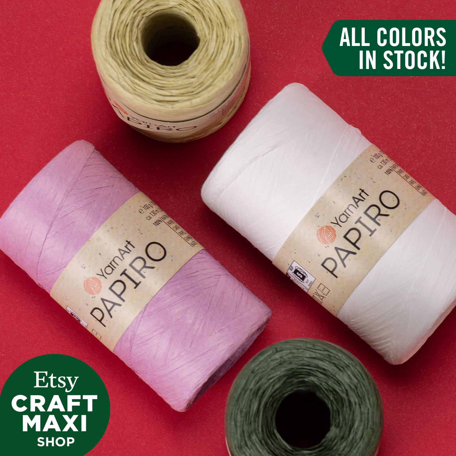 Yarnart Papiro: 100% Raffia Paper Yarn Craft Ribbon Accessory Cord