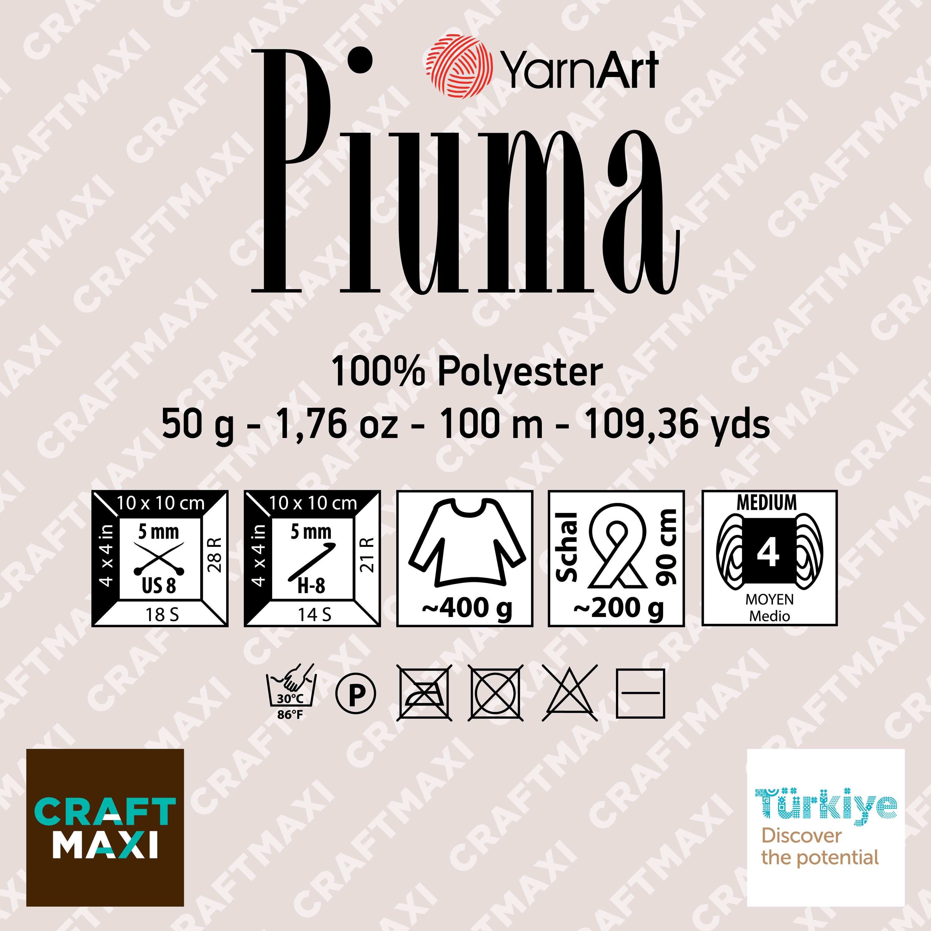 YarnArt Piuma Wimperngarn - Weiches Häkelgarn Für Amigurumi & Plüsch